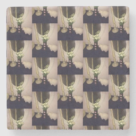 Elegantes Soiree Steinuntersetzer (Vorderseite)