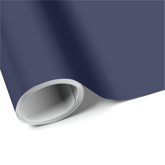 Elegantes solides Dunkelnavyblau Geschenkpapier (Rolleneckpunkt)