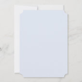 Elegantes "Something Blue" Bow Sketch-Brautparty Einladung (Rückseite)