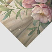 Elegantes Sommerfenster mit Vogelrosa Seidenpapier (Detail)