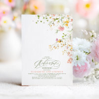 Elegantes Sommerfest Wildblumen Probe Abendessen