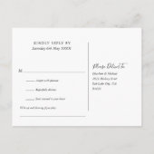 Elegantes Song-Request UAWG Black and White Einladungspostkarte (Rückseite)