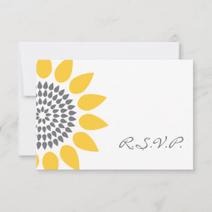 Elegantes Sonnenblume UAWG RSVP Karte
