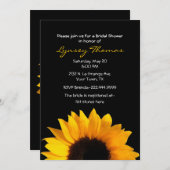 Elegantes Sonnenblumen-Brautparty Einladung (Vorne/Hinten)