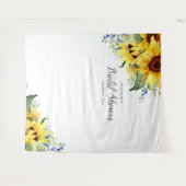 Elegantes Sonnenblumen-Brautparty Hintergrund Wandteppich (Vorderseite (Horizontal))