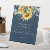 Elegantes Sonnenblumen Brautparty Willkommen Sockelschild (In SItu)