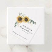 Elegantes Sonnenblumen Eukalyptus Floral Brautpart Geschenkanhänger (Beispiel)