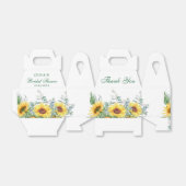 Elegantes Sonnenblumen Eukalyptus Floral Brautpart Geschenkschachtel (Ungefaltet)