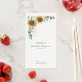 Elegantes Sonnenblumen Eukalyptus Floral Brautpart Serviette (Beispiel)