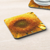 Elegantes Sonnenblumen-Foto Getränkeuntersetzer (Linke Seite)