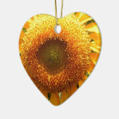 Elegantes Sonnenblumen-Foto Keramikornament (Links)