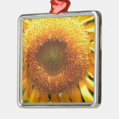 Elegantes Sonnenblumen-Foto Silbernes Ornament (Links)
