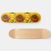 Elegantes Sonnenblumen-Foto Skateboard (Horizontal)