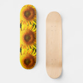 Elegantes Sonnenblumen-Foto Skateboard (Vorderseite)