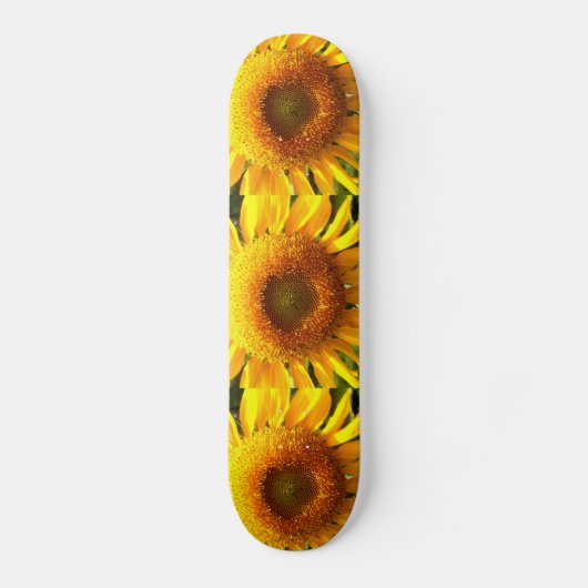 Elegantes Sonnenblumen-Foto Skateboard (Vorderseite)