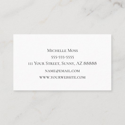 Elegantes Sonnenblumen Visitenkarte (Rückseite)