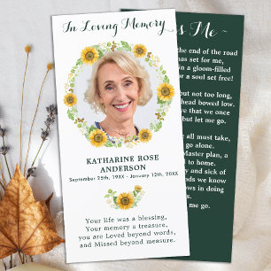 Elegantes Sonnenblumengedenkmal Foto Beerdigung Ge