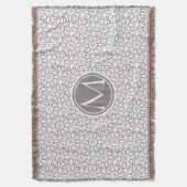 Elegantes Sonnenblumenmuster Mit Monogramm Decke (Vorderseite Vertikal)