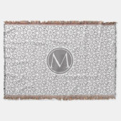 Elegantes Sonnenblumenmuster Mit Monogramm Decke (Vorderseite)