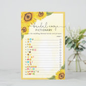 Elegantes Sonnenblumenspiel Emoji Brautparty (Stehend Vorderseite)