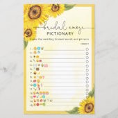 Elegantes Sonnenblumenspiel Emoji Brautparty (Vorderseite)