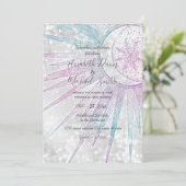 Elegantes Sonnenmond Mandala Silver Design Einladung (Stehend Vorderseite)