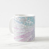 Elegantes Sonnenmond Mandala Silver Design Kaffeetasse (Vorderseite Links)