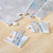 Elegantes Sonnenmond Mandala Silver Design Puzzle (Seite)