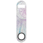 Elegantes Sonnenmond Mandala Silver Design Speed Flaschenöffner (Rückseite)