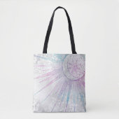 Elegantes Sonnenmond Mandala Silver Design Tasche (Vorderseite)