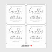 Elegantes Soy Candle Clear Product Label (Blatt)