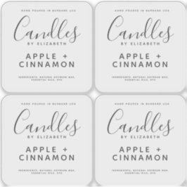 Elegantes Soy Candle Clear Product Label