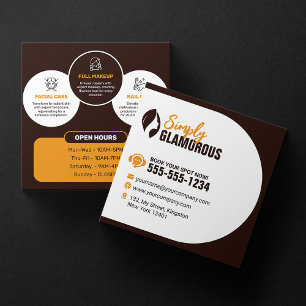 Elegantes Spa-Schönheitssalon Make-up Nägel & Gesi Quadratische Visitenkarte