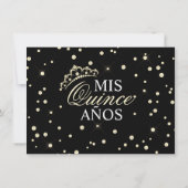 Elegantes Spanisch Quinceañera Mis Quince Einladun Einladung (Rückseite)