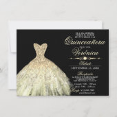 Elegantes Spanisch Quinceañera Mis Quince Einladun Einladung (Vorderseite)