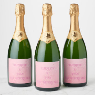 Elegantes Sparkle Design Schaumweinetikett