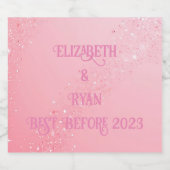 Elegantes Sparkle Design Schaumweinetikett (Einzelnes Label)