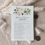 Elegantes Spiel der Magnolia Bride und des Groom T Flyer<br><div class="desc">Dieses elegante Magnolia-Braut- und Bräutigam-Trivialspiel eignet sich perfekt für einen modernen, klassischen Polterabend. Das weiche Blumendesign besticht durch die blau-farbenen Rosa-Bäckereien, die atemberaubenden magnolischen Blume und die Baumwolle mit goldenen und grünen Blätter in einem luxuriösen Ambiente. Personalisieren Sie die Rückseite der Karte mit dem Namen der Braut und dem Datum...</div>