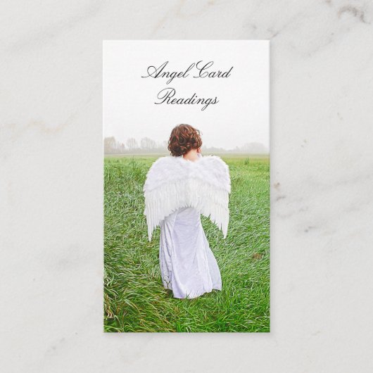 Elegantes spirituelles Engel-Kartenlesen Visitenkarte (Vorderseite)