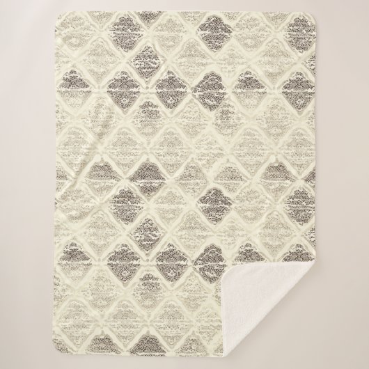 Elegantes, spitz Inspiriert geometrisches Muster Sherpadecke (Vorderseite)