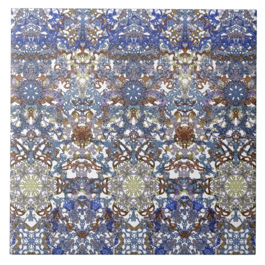 Elegantes Spitzemuster in der edlen FarbeKunst Fliese (Vorderseite)