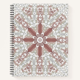 Elegantes Spitzen-Blumen-Notizbuch Notizblock