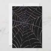 Elegantes Spooky Floral Spider Web-Brautparty Einladung (Rückseite)