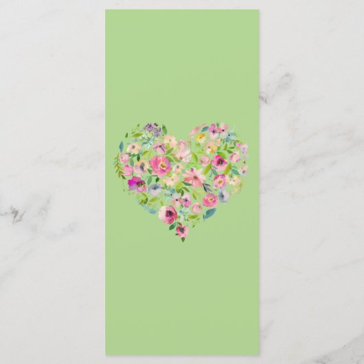 Elegantes Spring Boho Floral Gold Empfang Menü Programm (Rückseite)