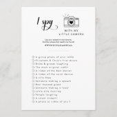 Elegantes Spy Wedding Foto Hunt Game Programm (Vorderseite)