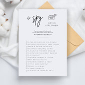 Elegantes Spy Wedding Foto Hunt Game Programm