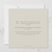 Elegantes Square Multi-Foto Save The Date (Rückseite)