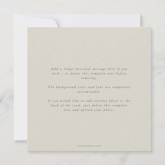 Elegantes Square Multi-Foto Save The Date (Rückseite)