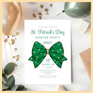 Elegantes St. Patrick's Day Dinner Party Einladung