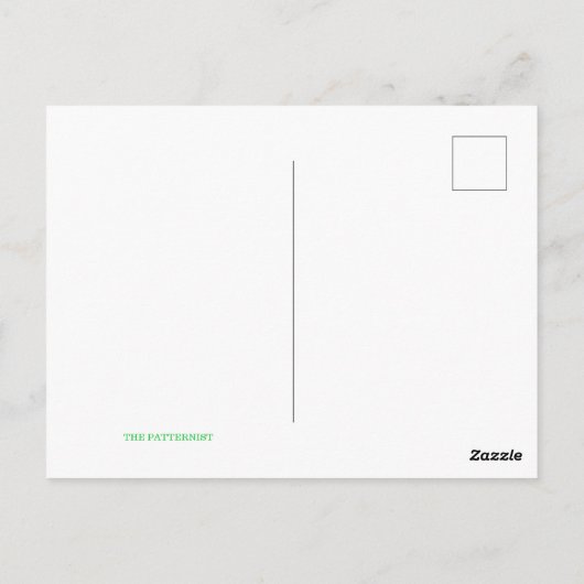 Elegantes St Patrick's Day Kleeblatt Pattern - Gre Postkarte (Rückseite)